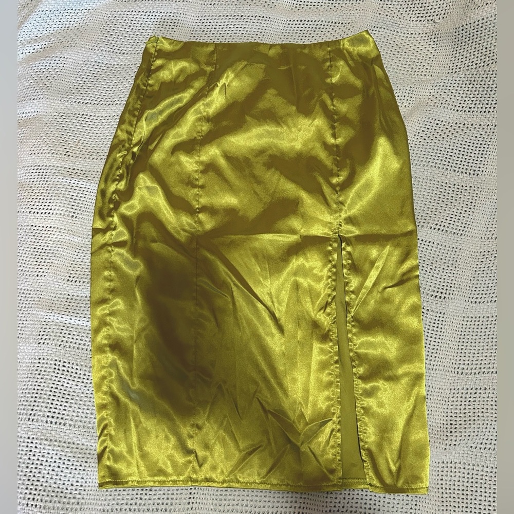 Satin maxi skirt